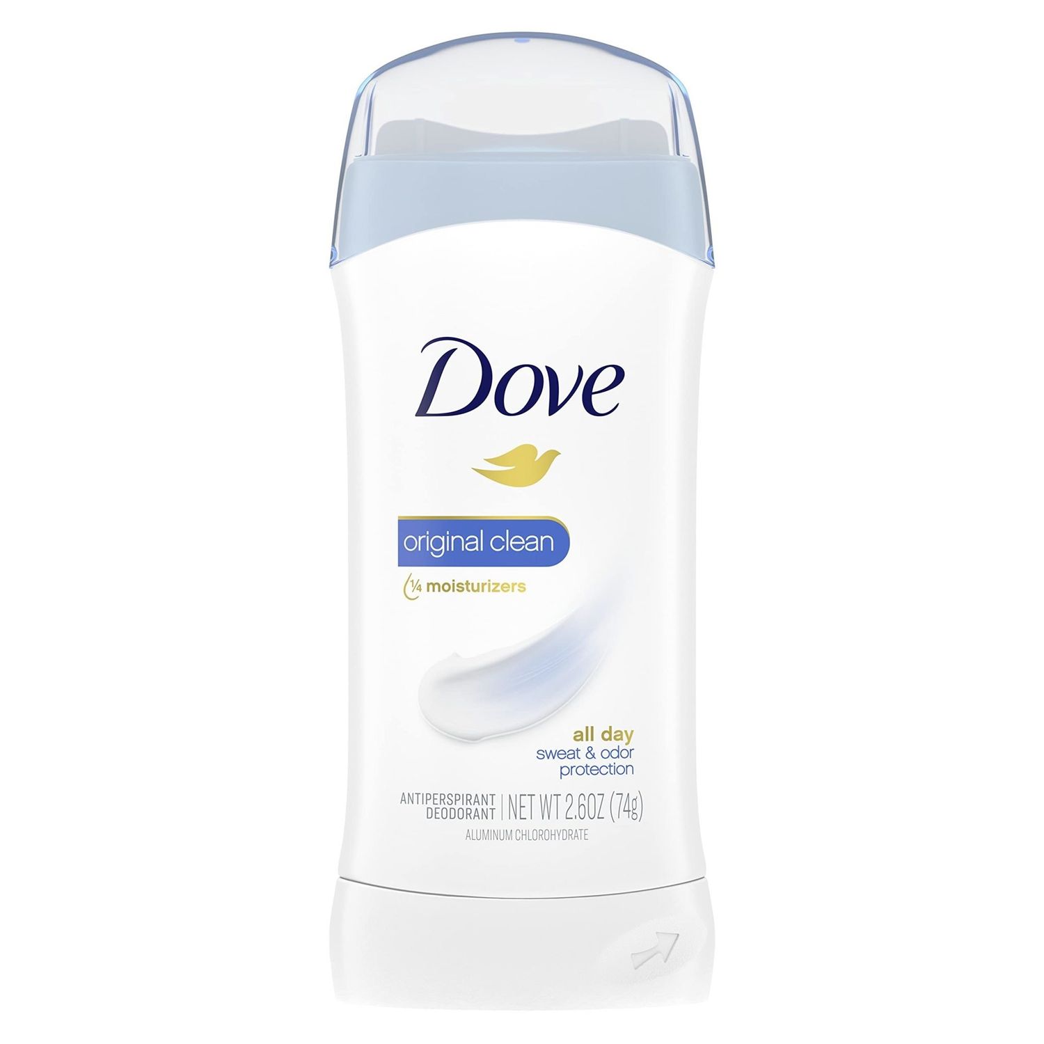 Dove Invisible Solid Antiperspirant Deodorant Stick for Women, Original Clean, For All Day Underarm Sweat &amp; Odor Protection 2.6 oz 74 G
