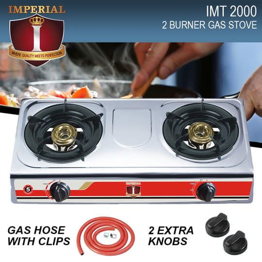 IMT 2000-ST IMPERIAL 2 BURNER STOVE -- STAINLESS STEEL FREE PIPE