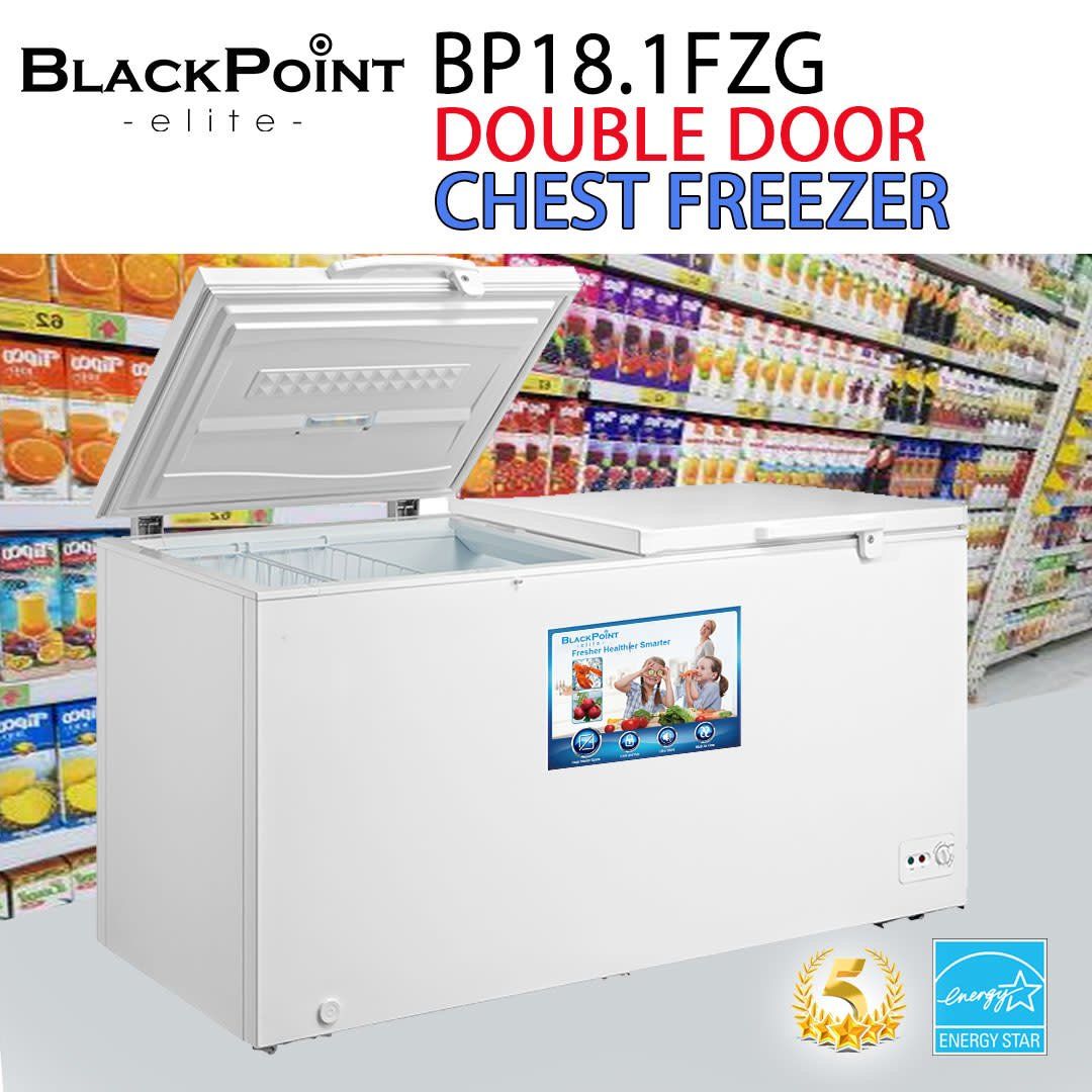 BP18.1FZ-POLAR BEAR DEEP FREEZER BLACKPOINT FREEZER --COMMERCIAL---DOUBLE DOOR--WHT--POLAR BEAR