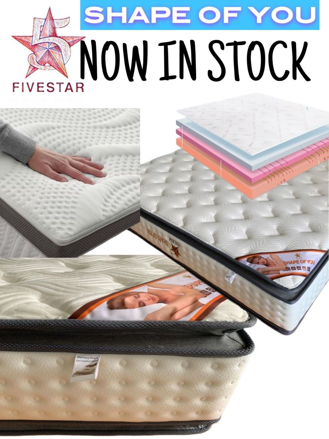 FIVESTAR KING SHAPE OF YOU MATTRESS