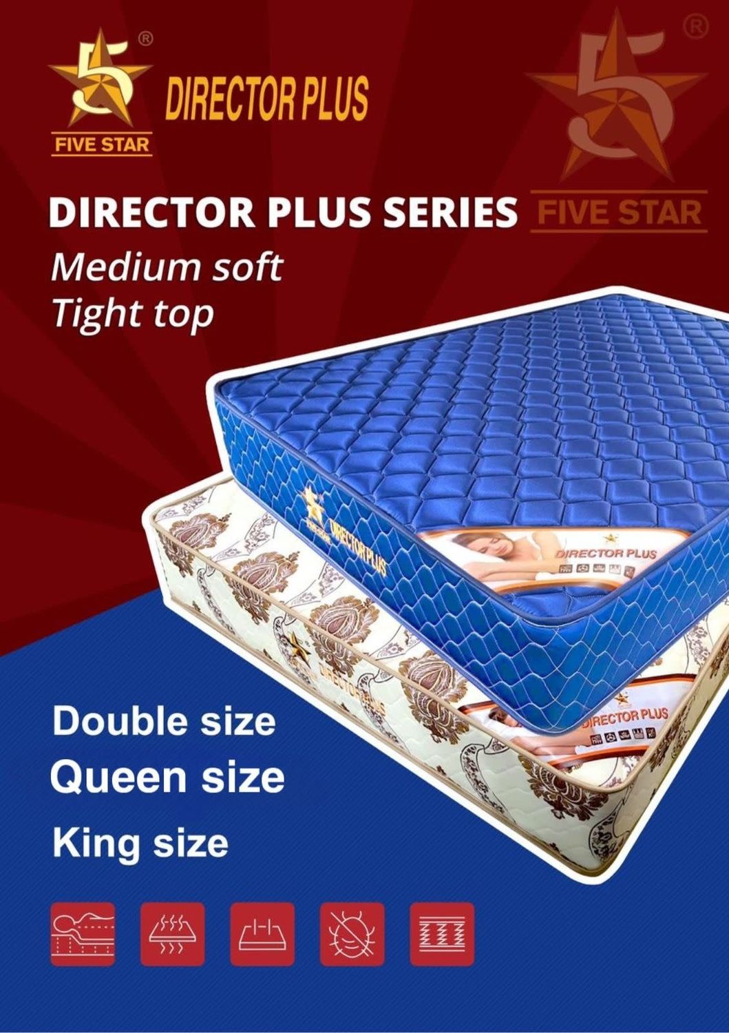 FIVESTAR QUEEN DIRECTOR PLUS MATTRESS