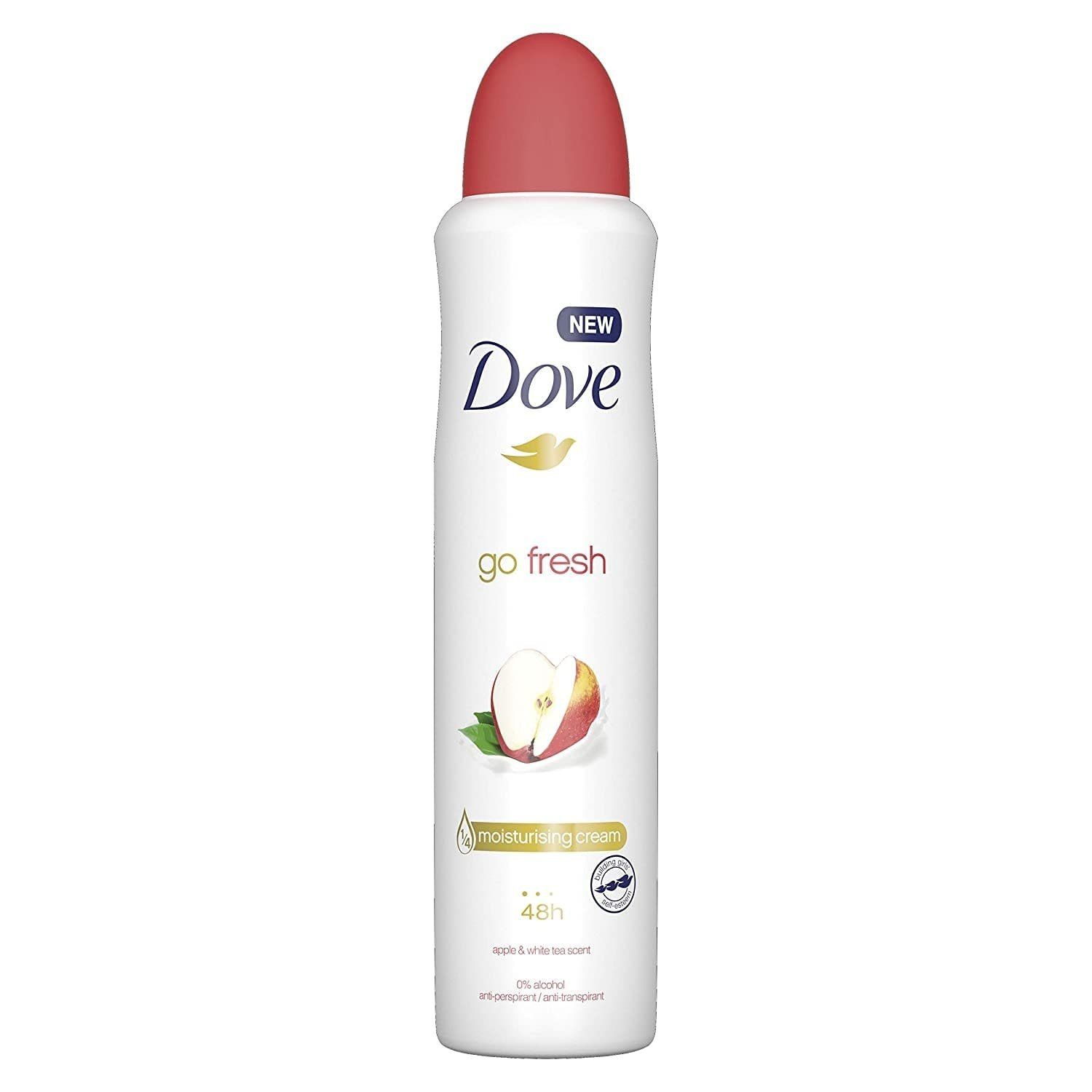 Dove Go Fresh Apple &amp; White Tea Antiperspirant Deodorant Spray, 150ml