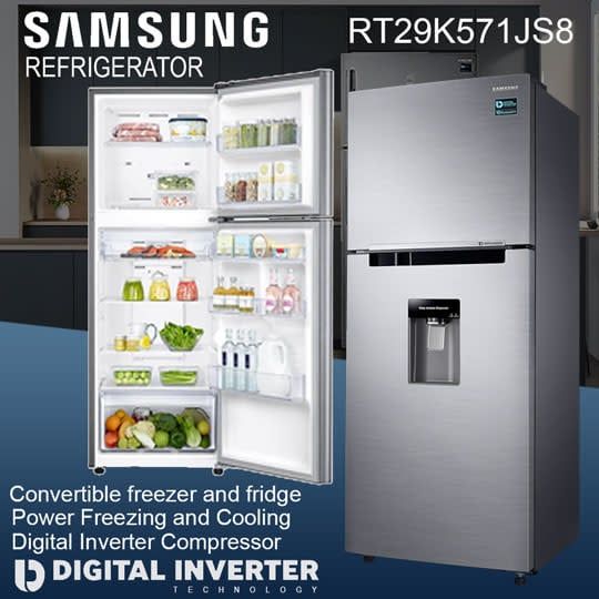 RT29K571JS8 SAMSUNG INVERTER / TITANIUM--INOX NEW / WATER DISPENSER