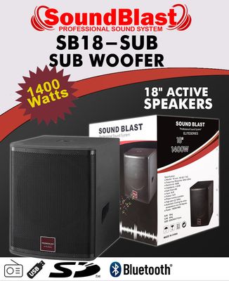 SB18SUB SOUND BLAST POWERED 18&quot; SUBWOOFER -- EARTH SHATTERING