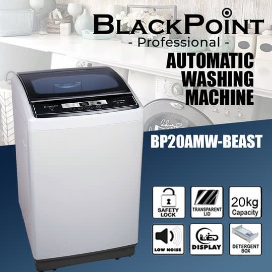 BP20AMW-BEAST 20KG STEEL BLACKPOINT AUTOMATIC WASHER