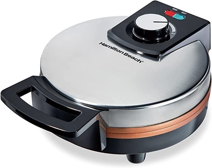 HAMILTON BEACH STAINLESS STEELBELGIAN  WAFFLE MAKER 26081