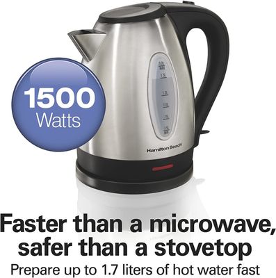 HAMILTON BEACH KETTLE 1.7L 1500 WATS 40880