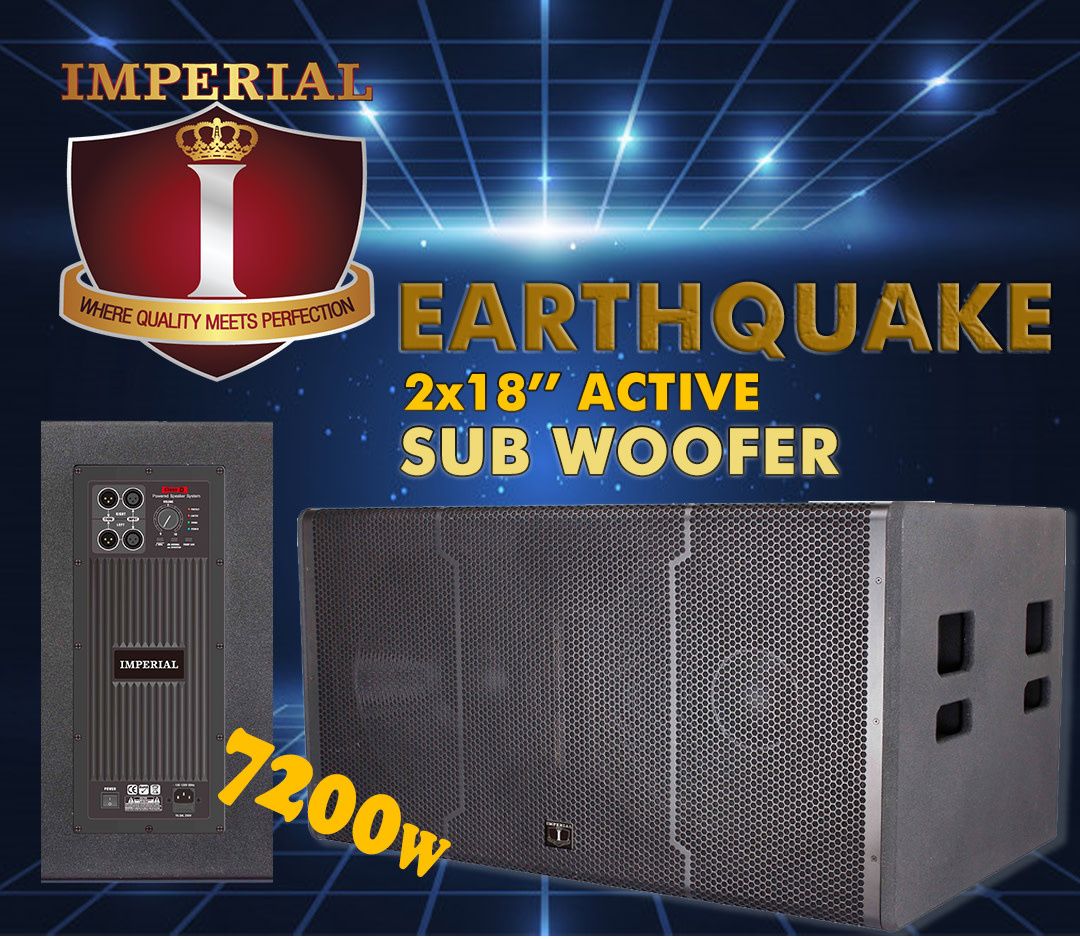 IMP-SUB-EARTHQUAKE IMPERIAL DUAL 18&quot;&quot; EARTHQUAKE POWER BASS -- 7200