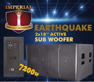 IMP-SUB-EARTHQUAKE IMPERIAL DUAL 18&quot;&quot; EARTHQUAKE POWER BASS -- 7200