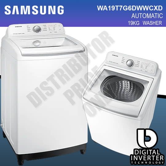 WA19T7G6DWWCXD-ENGLISH  SAMSUNG 19 KG WASHER // WOBBLE INVERTER -- WHITE