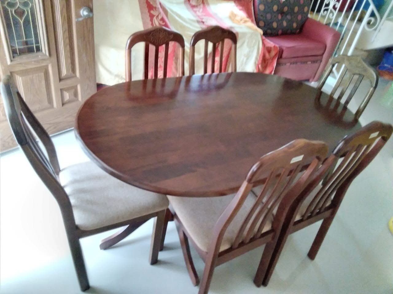 ROSHLEY 7PCS. WOODEN DINNING TABLE SET -T40