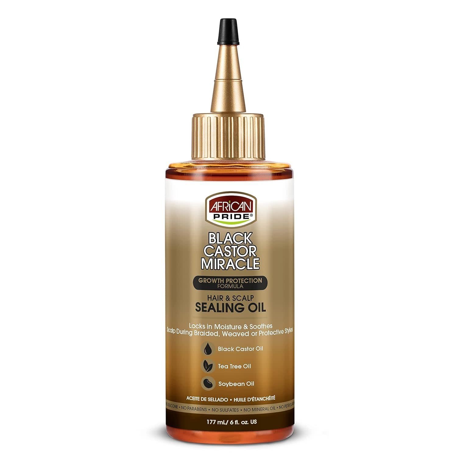 AFRICAN PRIDE BLACK CASTOR HAIR &amp; SCALP SEALING OIL 177ML