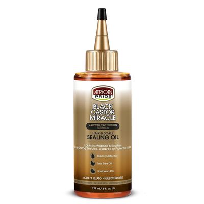 AFRICAN PRIDE BLACK CASTOR HAIR &amp; SCALP SEALING OIL 177ML