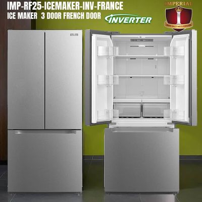 IMP-RF25-ICE MAKER-INV-FRANCE IMPERIAL FRIDGE 3 DOOR FRENCH DOOR INVERTER