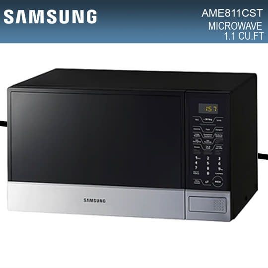 AME811CST SAMSUNG MICROWAVE 1.1 CF S/STEEL &amp; MIRROR