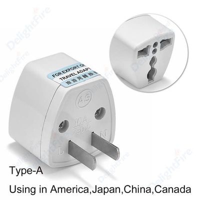 UNIVERSAL WALL UK TO US ADOPTER   PIN (WHITE)