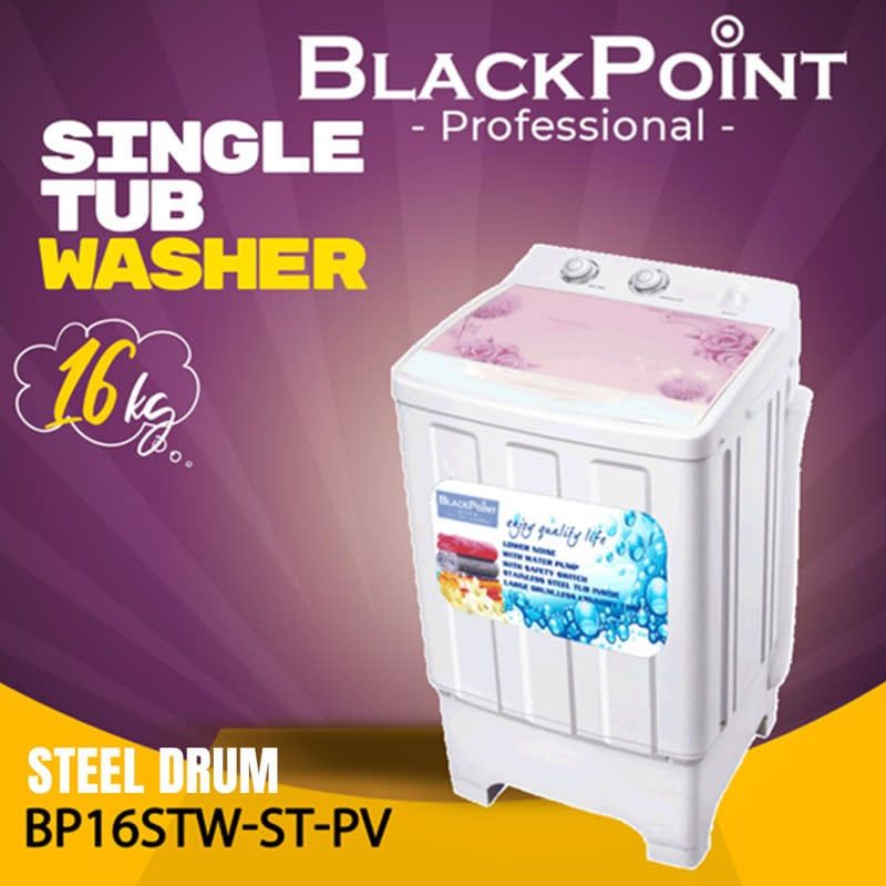 BP16STW-ST-PV BLACKPOINT 16KG-SINGLE TUB-PURPLE VELVET--ISHTEEL