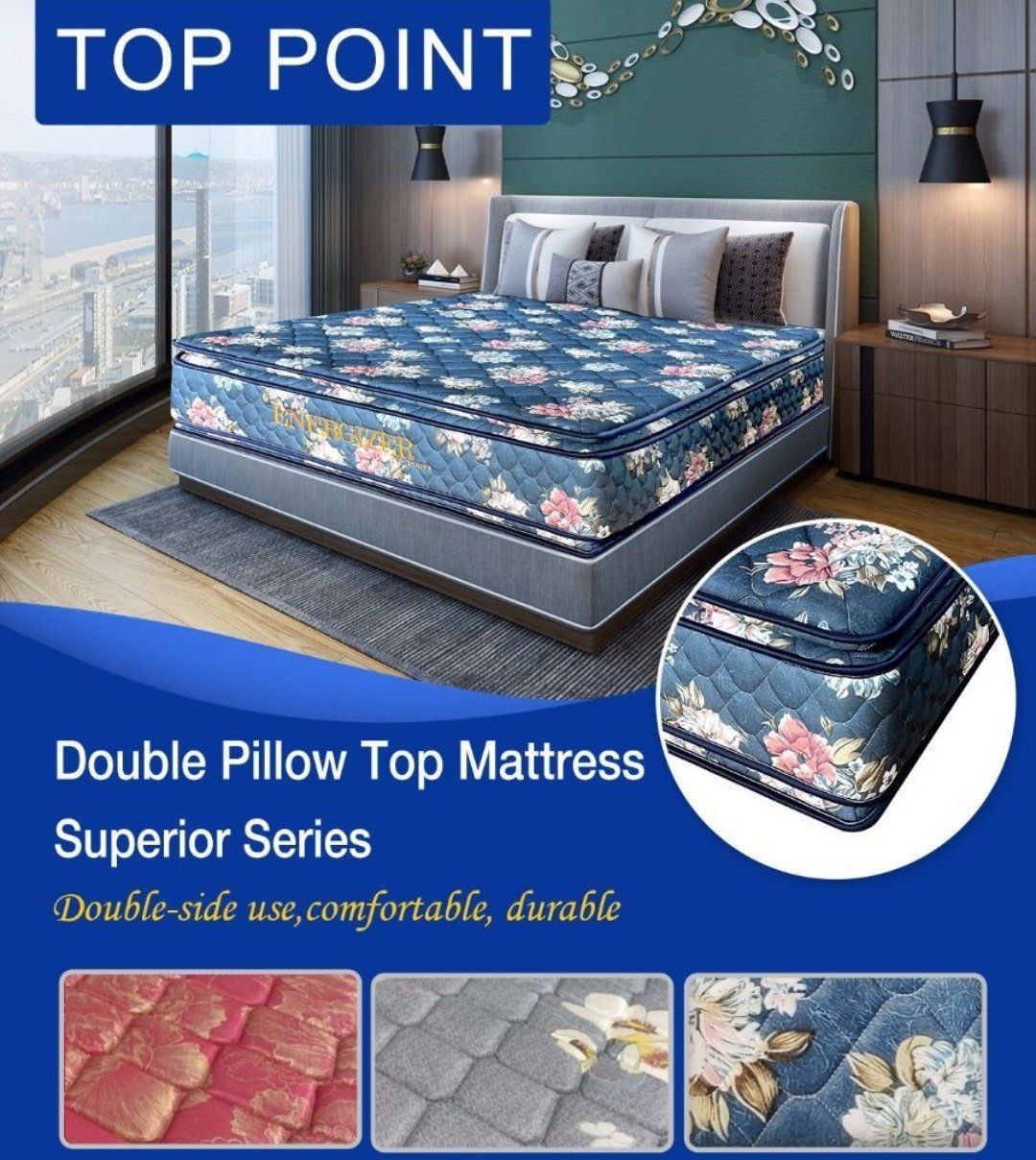 ENERGIZER TO POINT DOUBLE PILLOW TOP MATTRESS