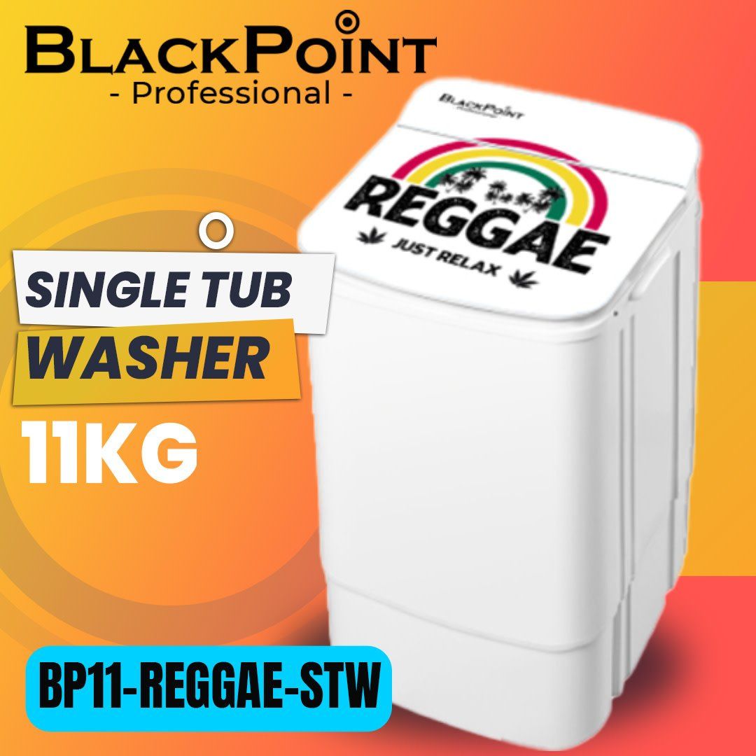 BP11-REGGAE-STW BLACKPOINT WASHER--REGGAE -- SINGLE TUB 11KG