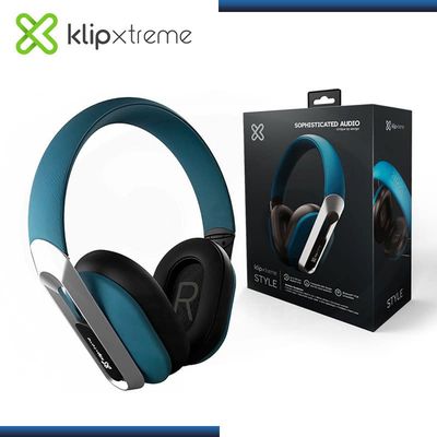 Klip Xtreme - KWH-750BL - Headphones - For Home audio / For Portable electronics / For Professional audio / For Cellular phone - Wireless - 40Hr Blue color