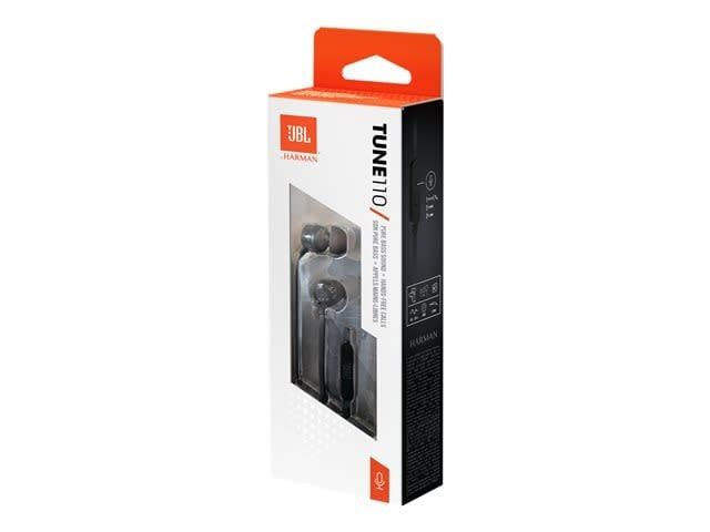 JBL T110 - Earphones with mic - in-ear - wired - 3.5 mm jack - black