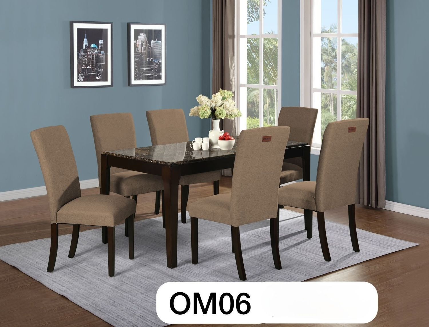 OM06 POSHLEY 6 SEATER   DINNING
