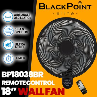 BP18038BR -- WALL REMOTE FAN BLACKPOINT 18&quot;&quot;---HIGH QUALITY WALL REMOTE FAN --