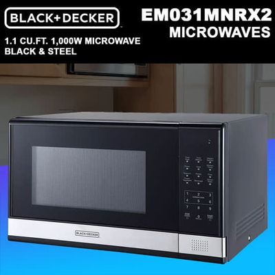 EM031MNR BLACK &amp; DECKER 1.1CF MICROWAVE S.STEEL USA BEST