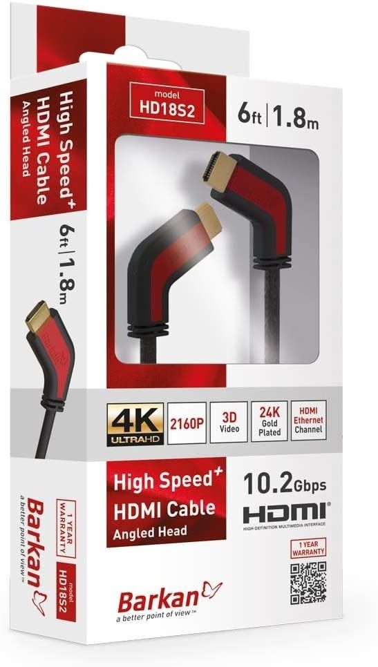 HD18S2 BARKAN HIGH SPEED HDMI CABLE  10.2GBPS 6FT/1.8