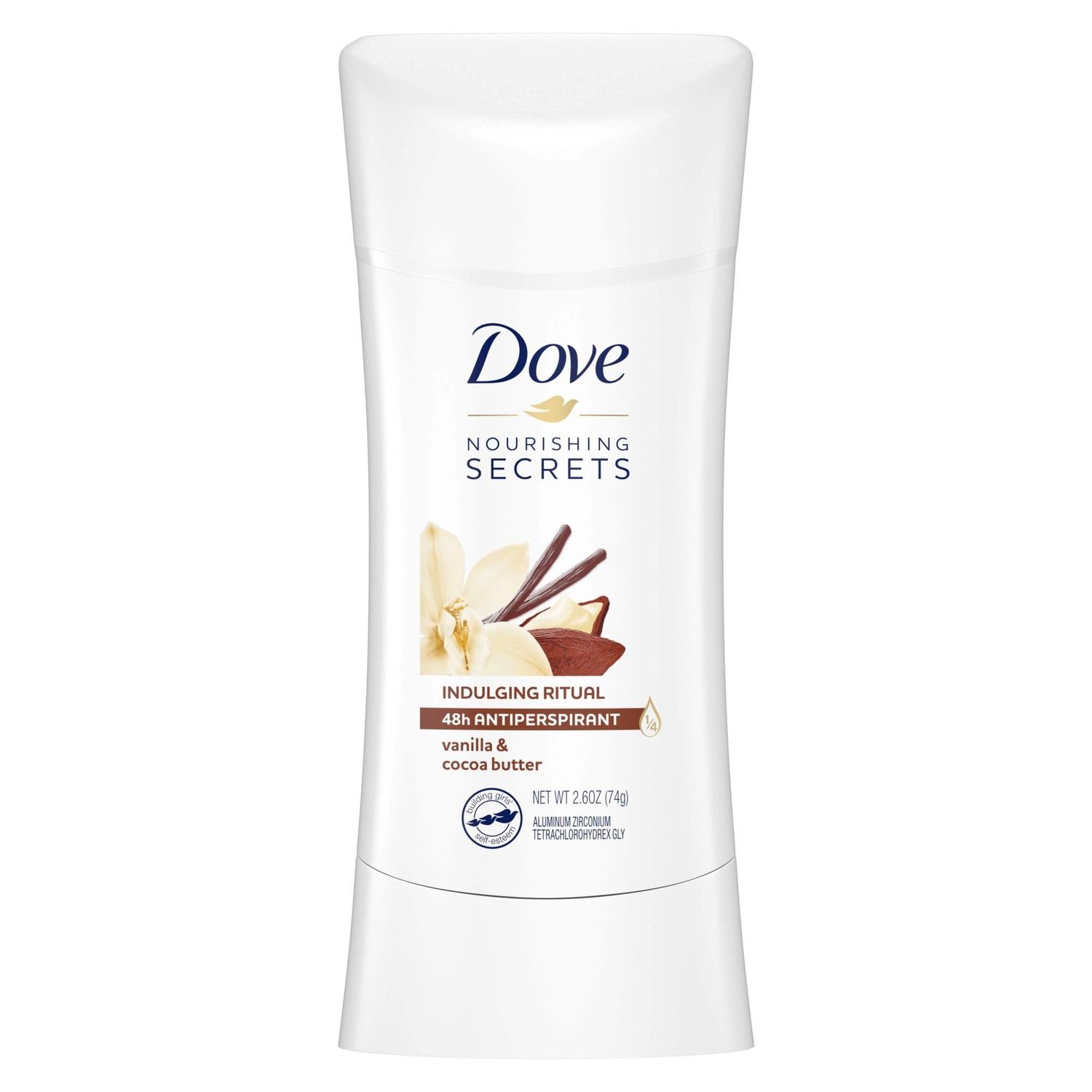 DOVE NOURISHING SECRETS VINILLA &amp; COCOA BUTTER NET WT.: (74G)