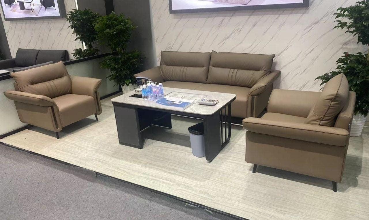 ELEGANT SOFA SET 3+1+1 (BROWN)