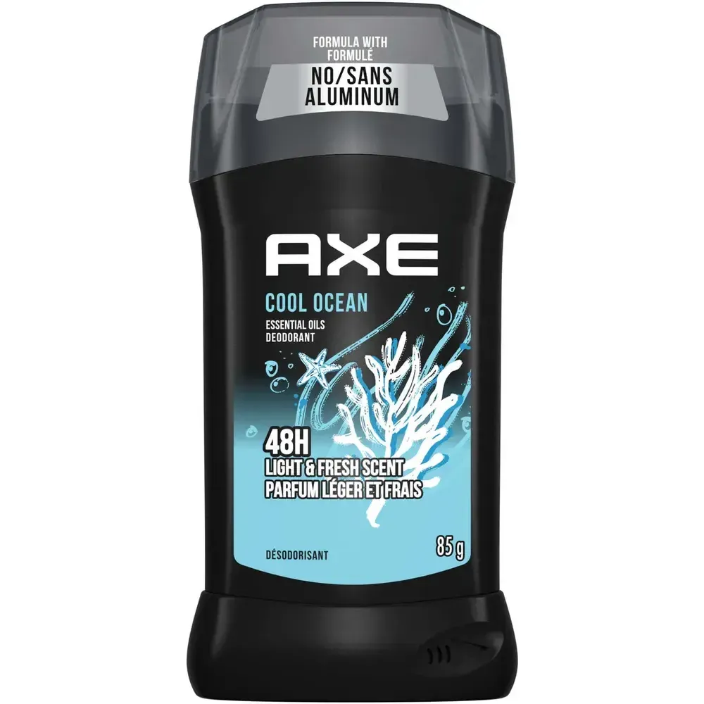 AXE DEODERANT  COOL OCEAN WITH ESSENTIAL OILS NET WT 30Z (85G)