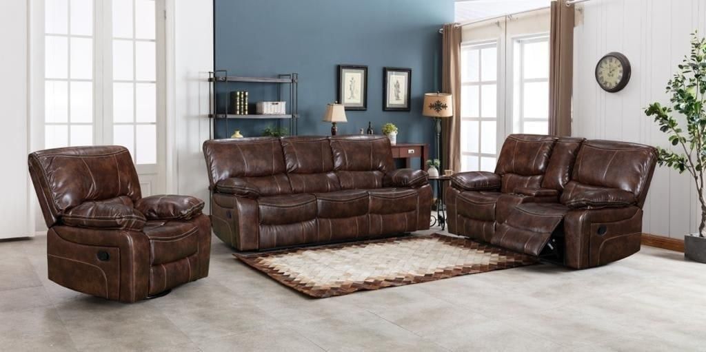 FIVESTAR LUXURY RECLINER SOFA SET (BROWN)