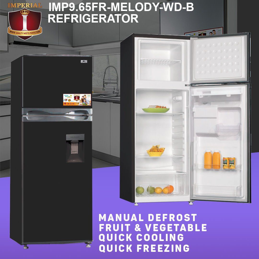 IMP9.65FR-MELODY-WD-B IMPERIAL WATER DISP FRIDGE-FROST -BLACK -- MELODY
