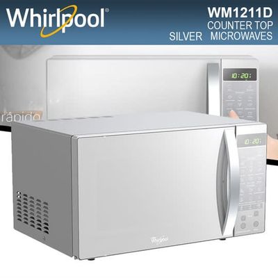 WM1211D WHIRLPOOL MICROWAVE 1.1 CF HANDLE SILK STEEL