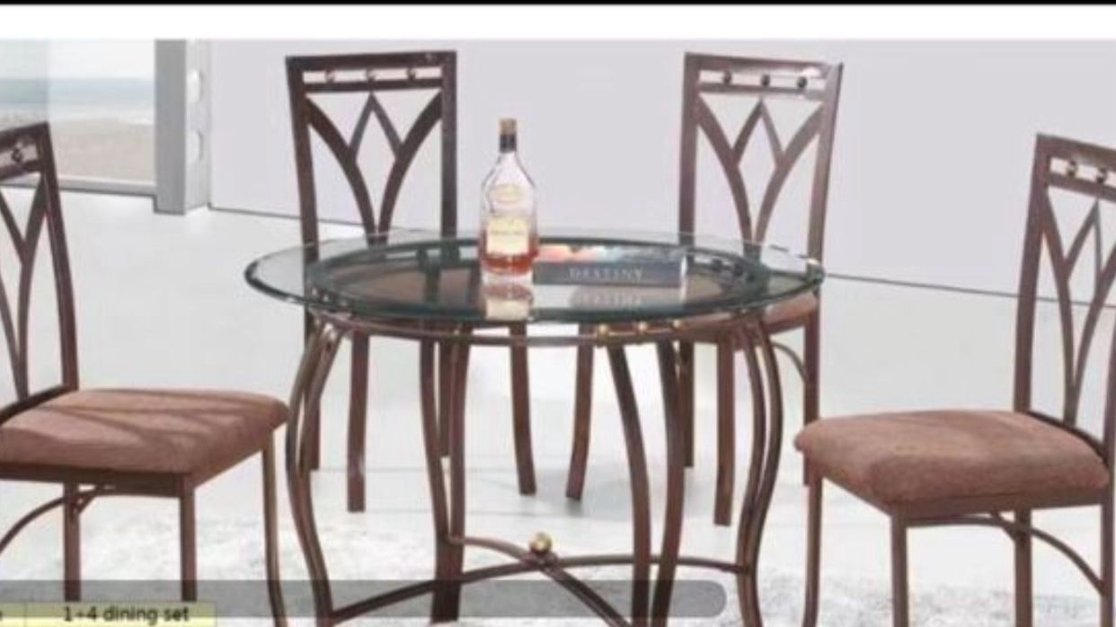 GLASS TOP DINNING 1+4 DMS05