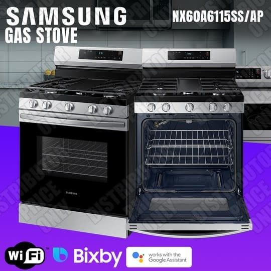 NX60A65111SS/AP SAMSUNG 30&quot;&quot; STOVE GAS-5 BURNER--STEEL