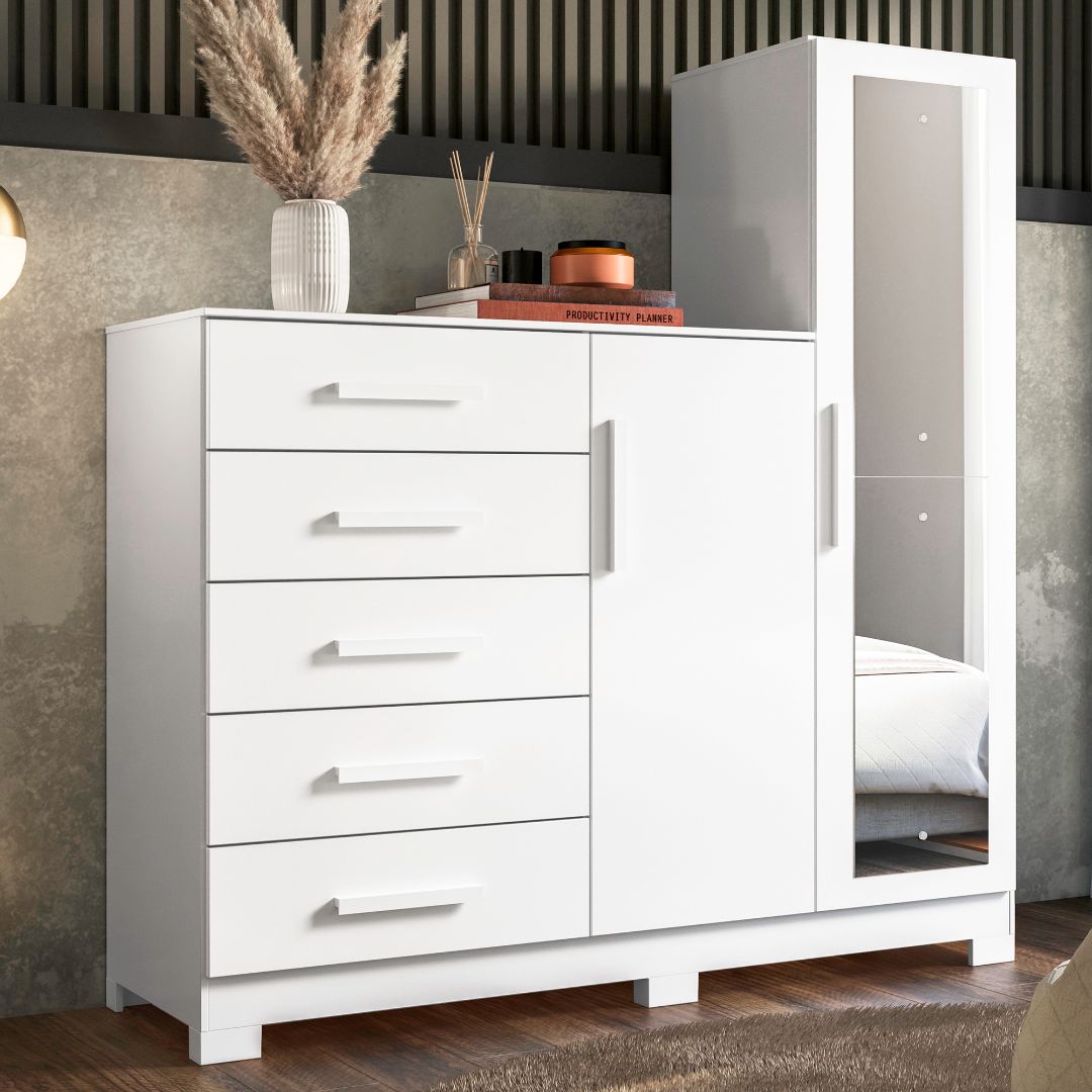ALBATROZ 22865-FONTANA-NAT/TIT -DRESSER WHITE