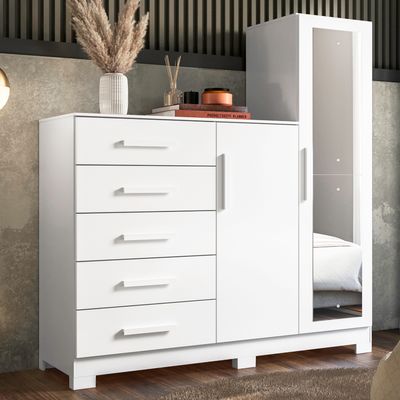 ALBATROZ 22865-FONTANA-NAT/TIT -DRESSER WHITE