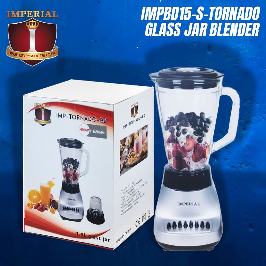 IMPBD15-S-TORNADO GLASS JAR BLENDER