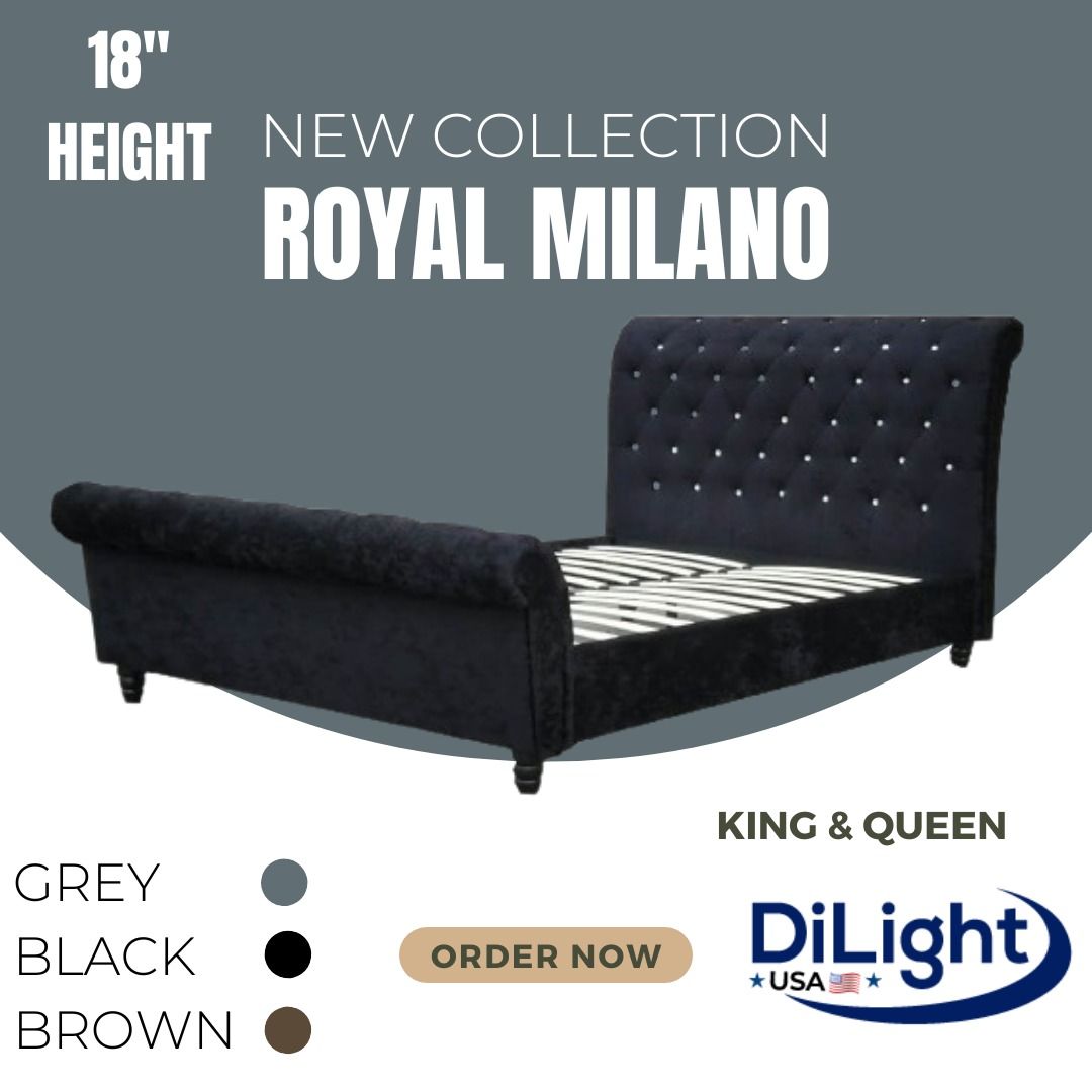 DL-BS-ROYAL  MILANO-QUEEN BED SET