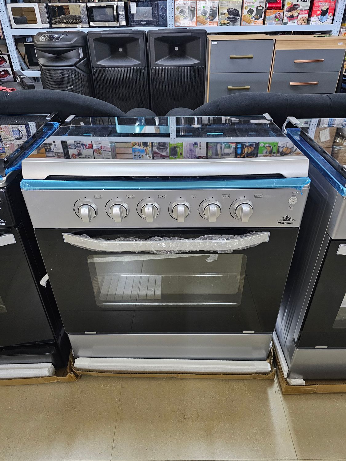 PLATINUM 30&quot; 5 BURNER STOVE WITH OVEN WITH GLASS TOP