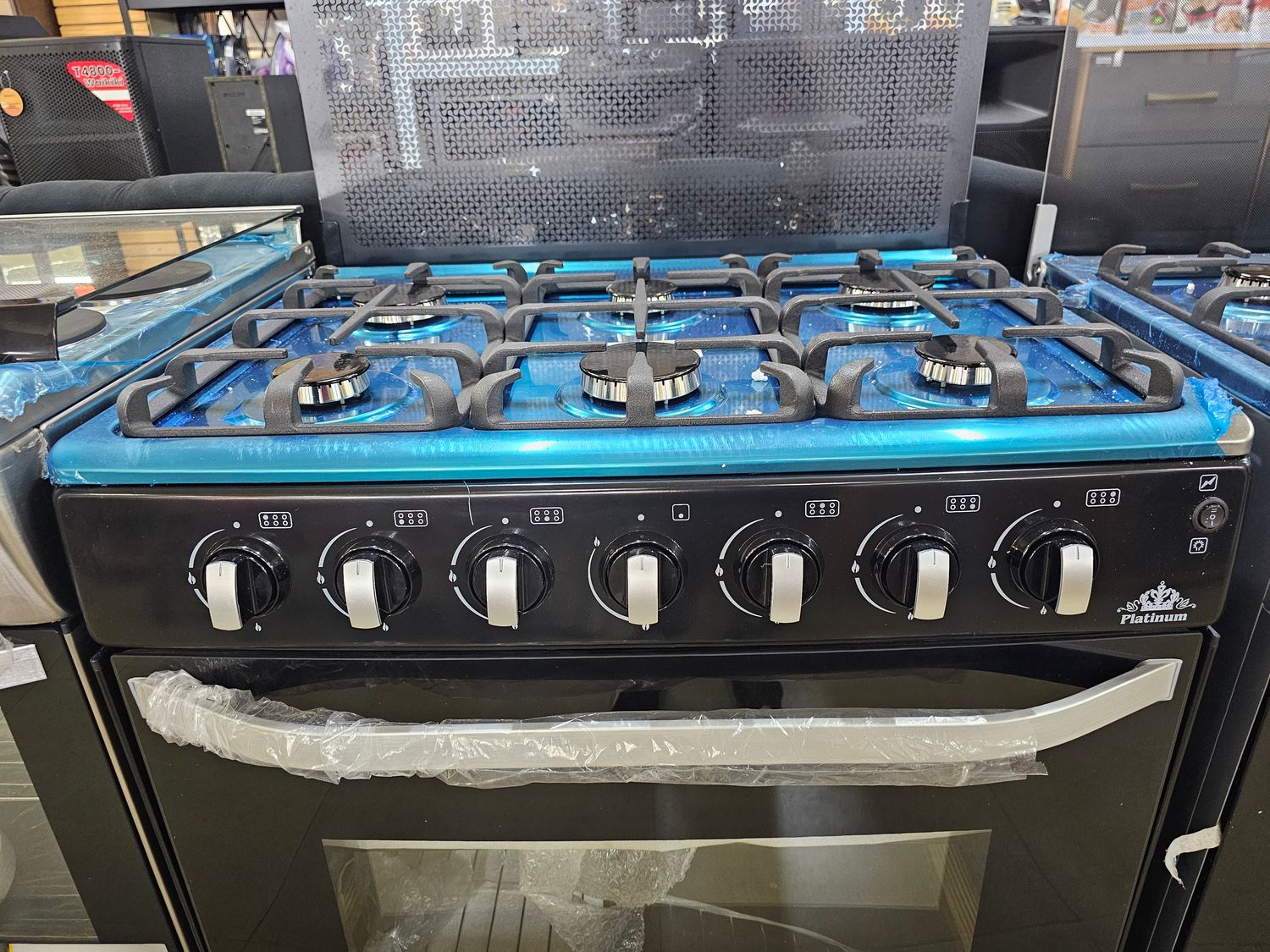 PLATINUM 30&quot; 6 BURNER STOVE WITH OVEN WITH GLASS TOP
