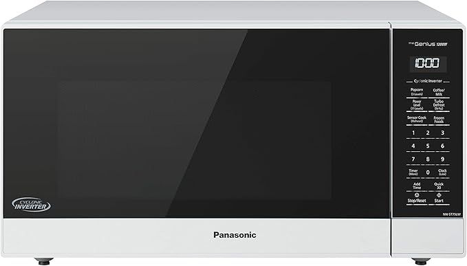 Panasonic NN-ST75LW Family Size Genius Cyclonic Inverter 1200 W Microwave Oven, White  RENEWED