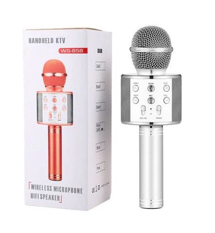 HAND HELD KTV WS-858 WIRELESS MICROPHONE HIFI SPEAKER