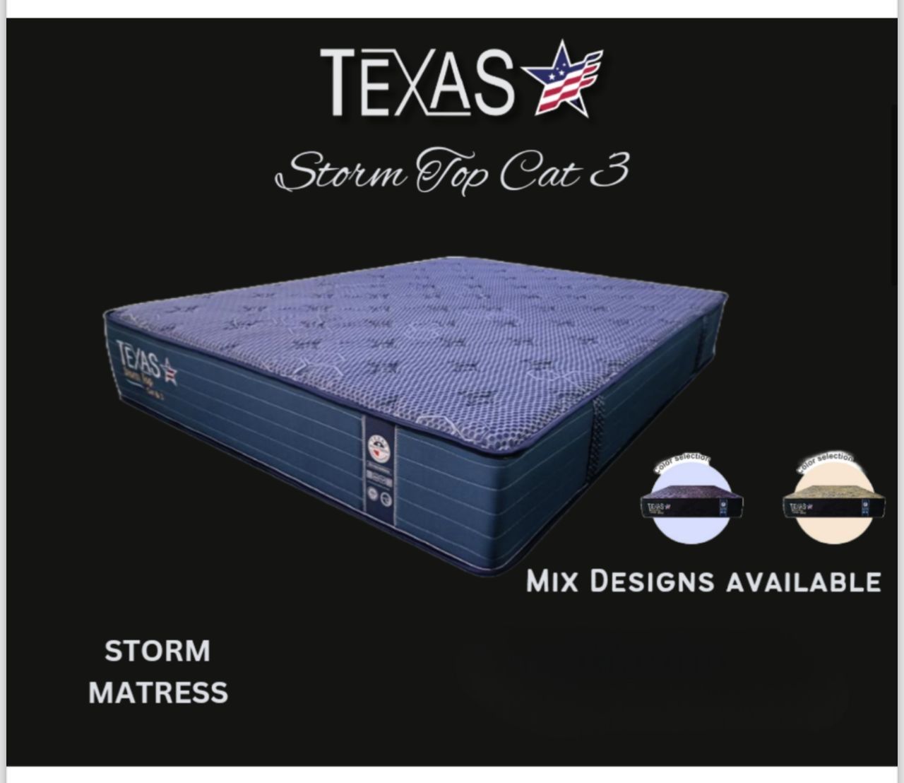 TEXAS STORM TOP CAT 3 DOUBLE  MATTRESS