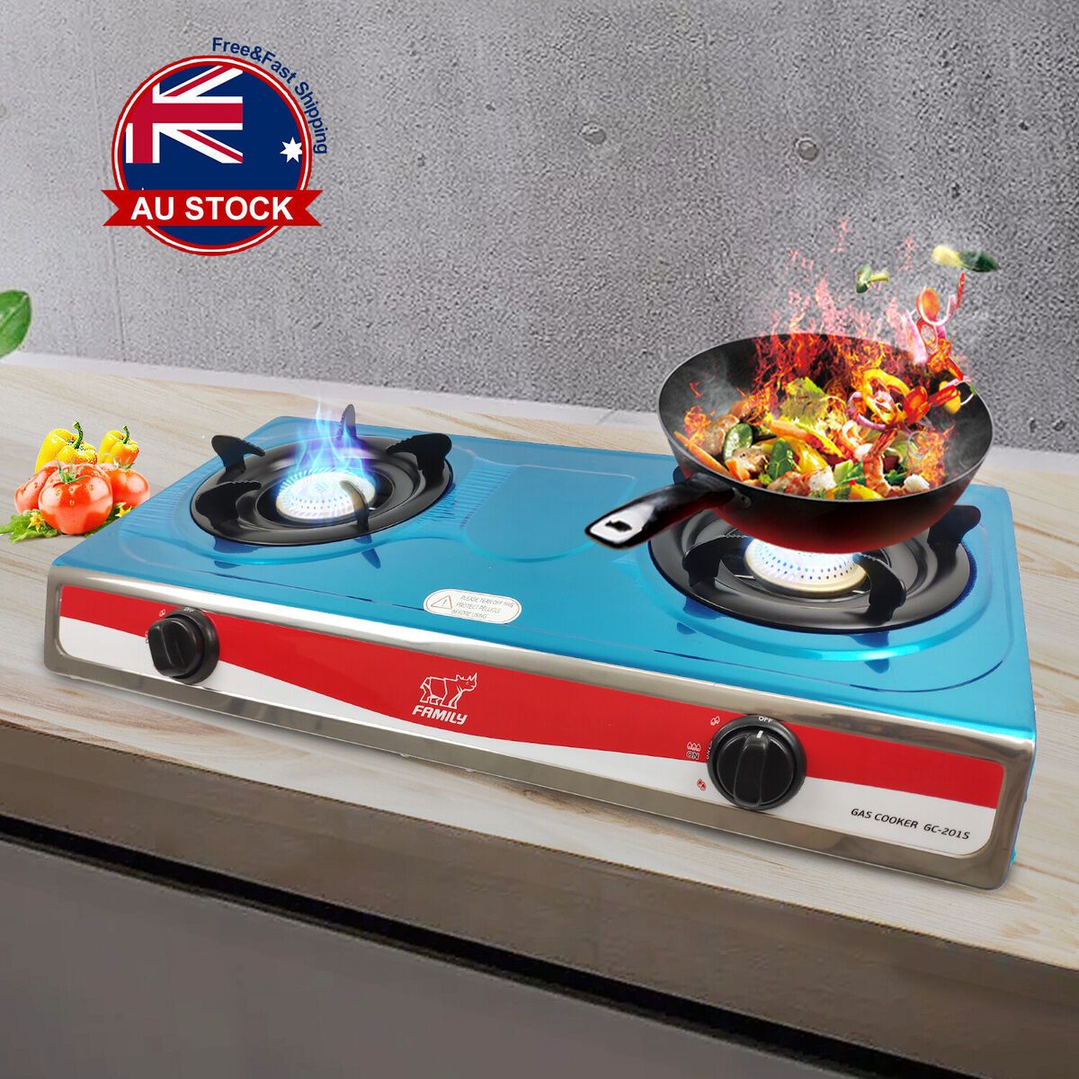 JHL-T001 PLATINUM 2 BURNER GAS STOVE