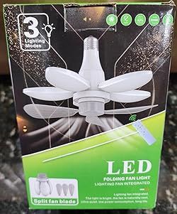 LED FOLDING FAN LIGHTING FAN INTEGRATED SPLIT FAN BLADE