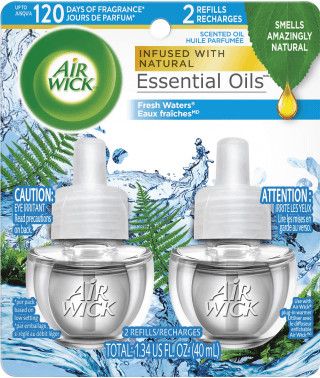 AIR WICK SCENTED OIL TWIN REFILL FRESH WATERS 40ML