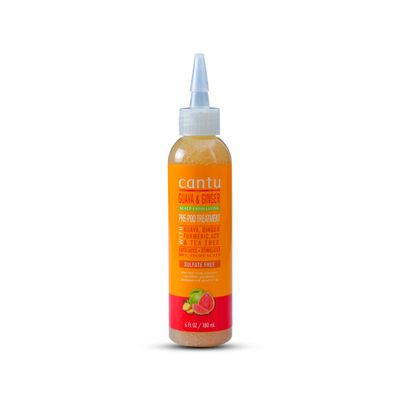CANTU GUAVA &amp; GINGER SCALP EXFOLIATING PRE-POO TREATMENT WITH GOAVA, GINGER, TURMERIC, ACV &amp; TEA TREE (SULFATE-FREE) 180ml